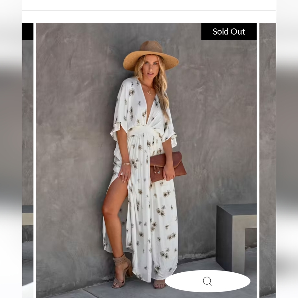 FLORAL POCKETED MAXI DRESS